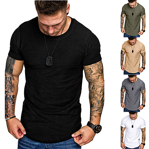 

mens muscle t-shirt short sleeve bodybuilding gym tee tops fashion workout t shirt hipster shirt (black, s)
