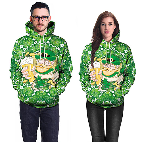 

Inspired by The Grinch St. Patrick's Day 2022 Irish Hoodie Poly / Cotton Anime Harajuku Graphic Kawaii Hoodie For Men's / Women's / Couple's