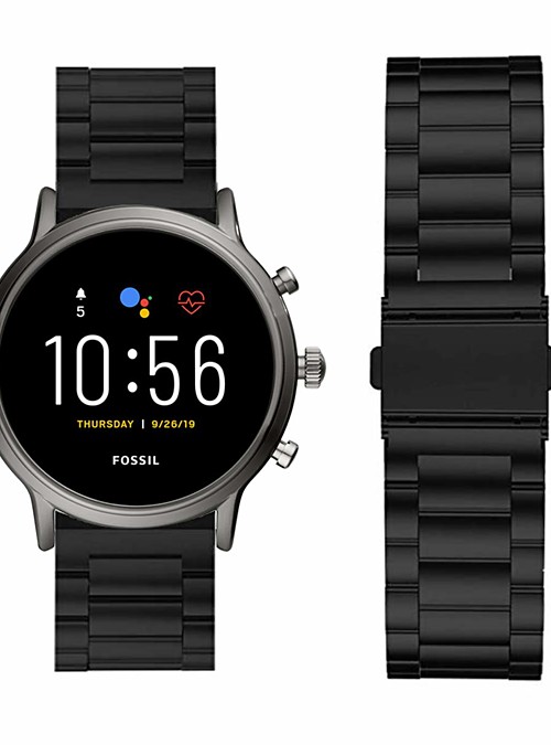 fossil q wander black