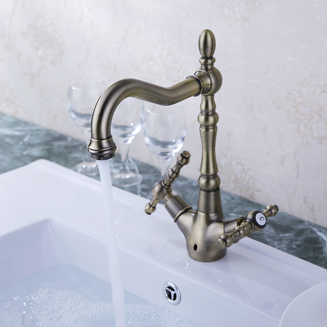 Grifería de Cocina - 1 Orificio Latón Envejecido Bar / Prep Montaje en