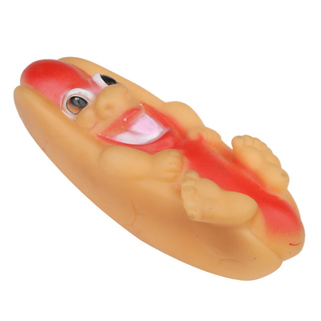 Squeaking Laughing Hot Dog Style Rubber 