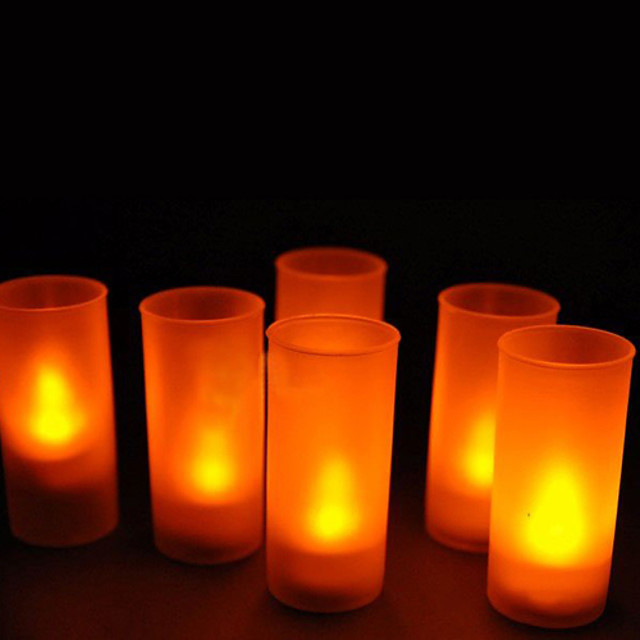 Boda Bar el/éctrica Velas LED para Halloween Navidad decoraci/ón luz LED Fiesta Vela de Halloween atm/ósfera de Bar Farol Transparente EDtara Velas de Regalo