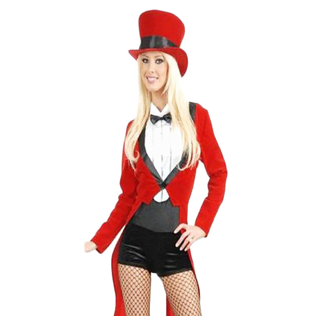 Sexy circus trainer red polyester womens carnival party costume Sexy circus trainer red polyester womens carnival party costume