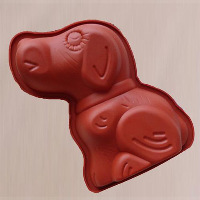 Belle Forme Chien Cartoon Gateau De Cuisson Moules Materiau Silicone Couleur Aleatoire De 21 A 5 74