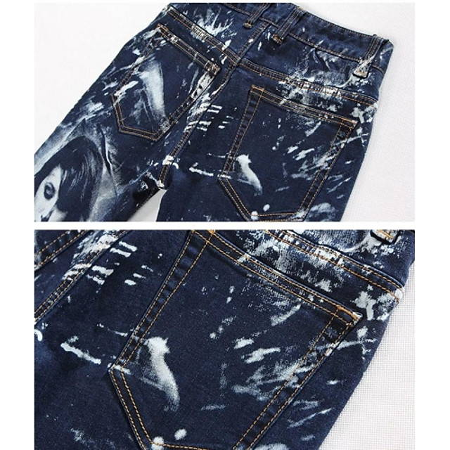 dark blue cotton pants