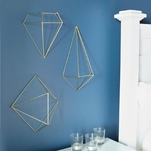 metalen kunst aan de muur muur decor, de 3Dgeometrie muur decor set