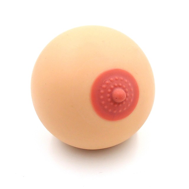 breast shaped stress ball