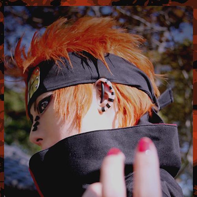 Naruto Cosplay Pelucas de Cosplay Hombre 14 pulgada Fibra