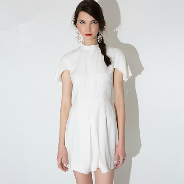turtleneck short sleeve dress