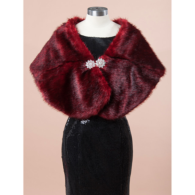 fur wraps for wedding guests