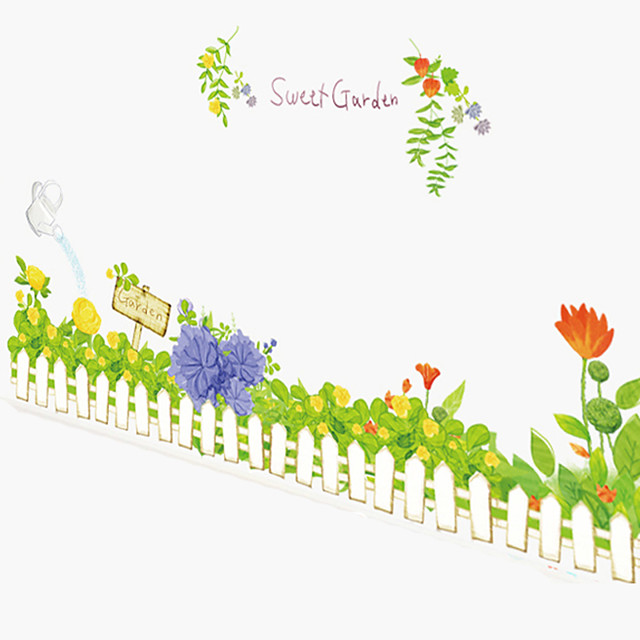 Botanisk Tegneserie Ord Citater Still Life Mote Blomster Fritid Wall Stickers Fly Vaegklistermaerker Pvc 70 50 0 1 5027302 2021 8 39