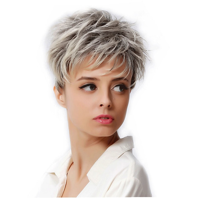 short silver wig