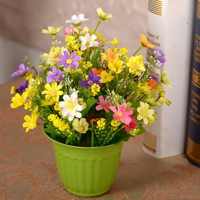 Kunstbloemen 1 Tak Eenvoudige Stijl Madeliefjes Bloemen voor op tafel