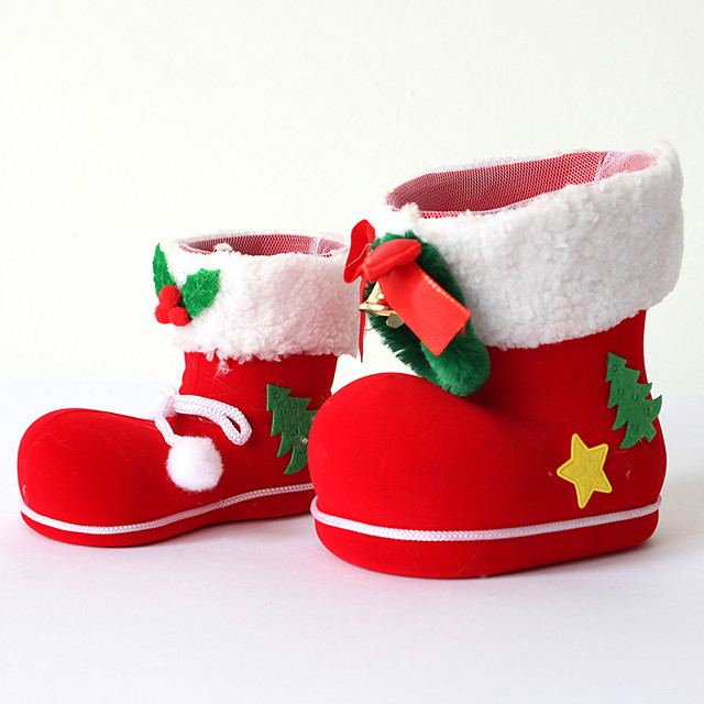 Leg Shoe Boot Christmas Decoration Christmas Tree House Rigid 14x8x14cm