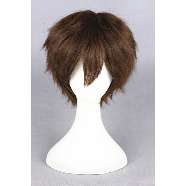 short brown cosplay wig