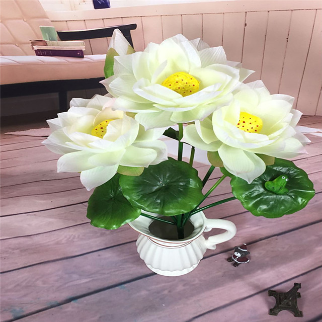 Kunstbloemen 1 Tak Europese Stijl Lotus Bloemen voor op tafel 5804752