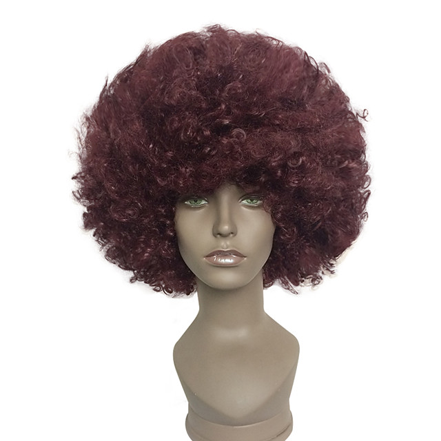 Synthetic Wig Cosplay Wig Afro Kinky Curly Kinky Curly Afro Wig Short 