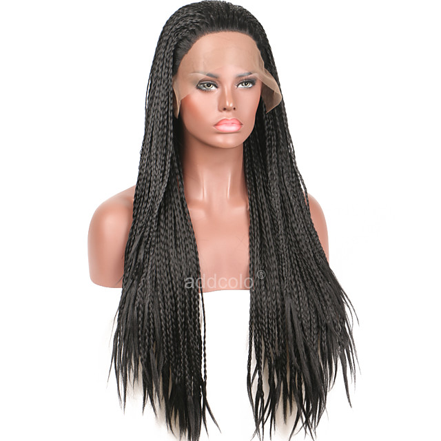 Perruque Synthetique Kinky Curly Tresses Africaines Perruque Tressee Femme Dentelle Frontale Perruque Naturelle Cheveux Synthetiques De 6086464 2021 A 57 19