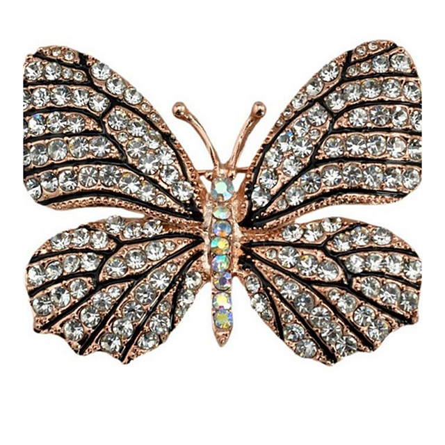 Mujer Broche Mariposa Animal damas Broche Joyas Dorado Para Fiesta ...