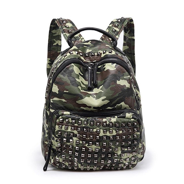 mochila mujer verde militar