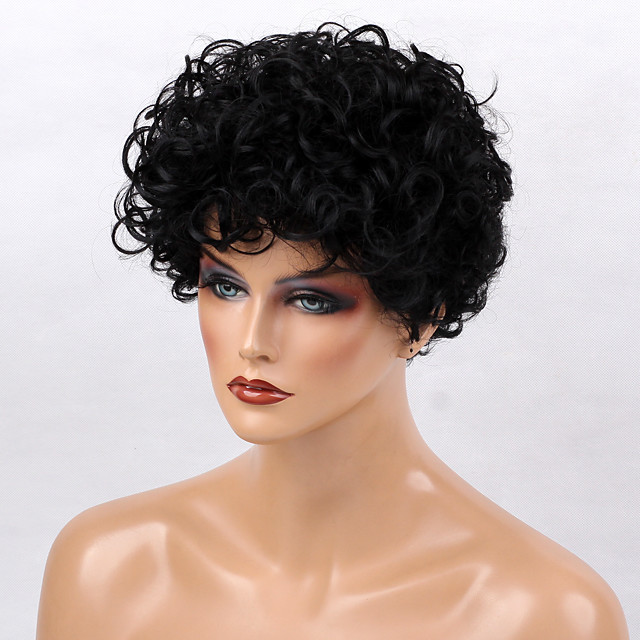 Human Hair Capless Wigs Human Hair Curly Afro Short Hairstyles 2019 
