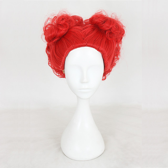 short red costume wig