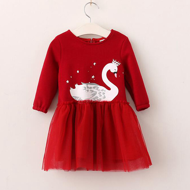 Bebe Fille Dessin Anime Quotidien Mosaique Cygne Manches Longues Robe Rouge Princesse De 21 A 21 99 Bebe Fille Dessin Anime Quotidien Mosaique Cygne Manches Longues Robe Rouge Princesse De 21 A 21 99