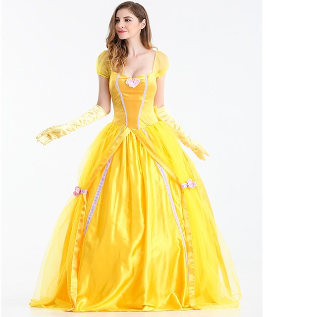 yellow masquerade dress