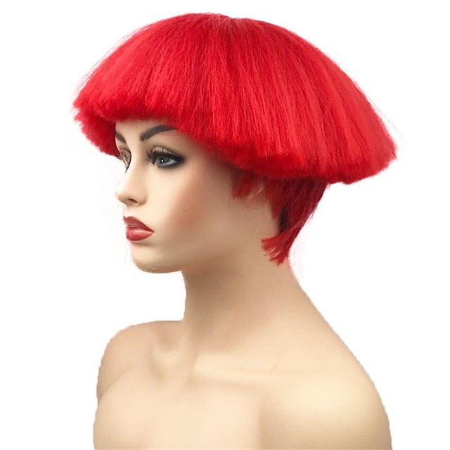 short red bob wig