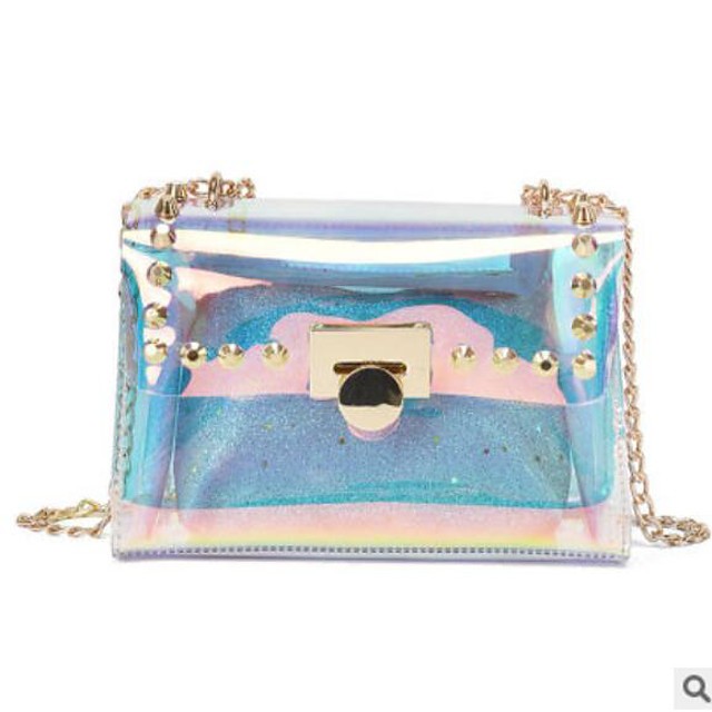 rainbow transparent bag