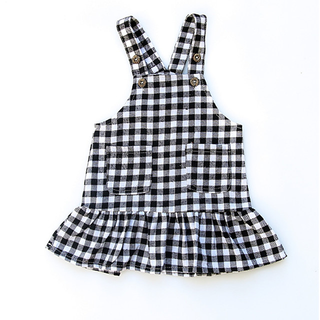 black and white check frock