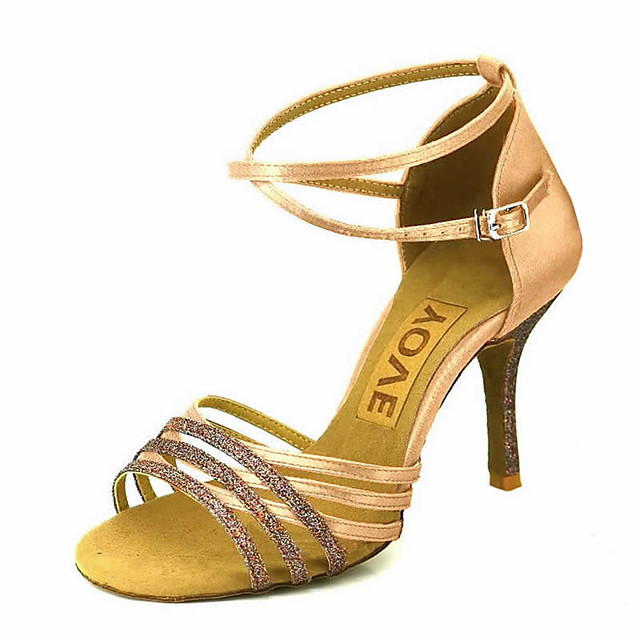 Per donna Scarpe per balli latini / Scarpe per salsa Raso Fibbia Sandali / Tacchi Fibbia Per donna Scarpe per balli latini / Scarpe per salsa Raso Fibbia Sandali / Tacchi Fibbia