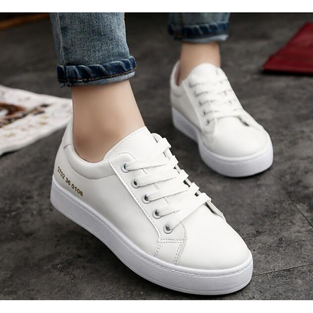 Damske Boty Pu Jaro Podzim Pohodlne Tenisky Rovna Podrazka Bila 21 27 49