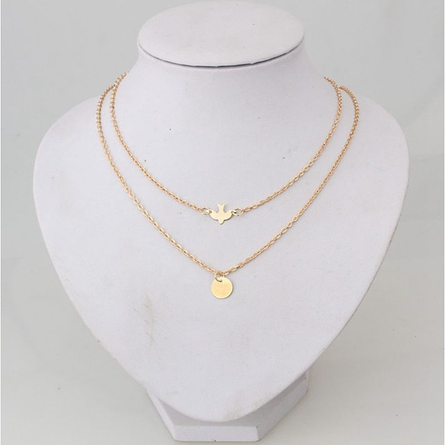 Download Chain Necklace Layered Necklace Layered Thick Chain Bird ...