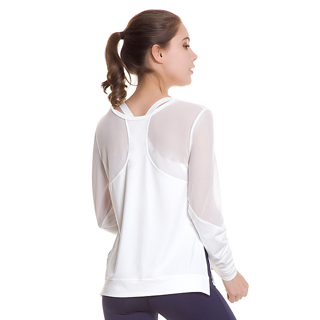 sheer long sleeve workout top