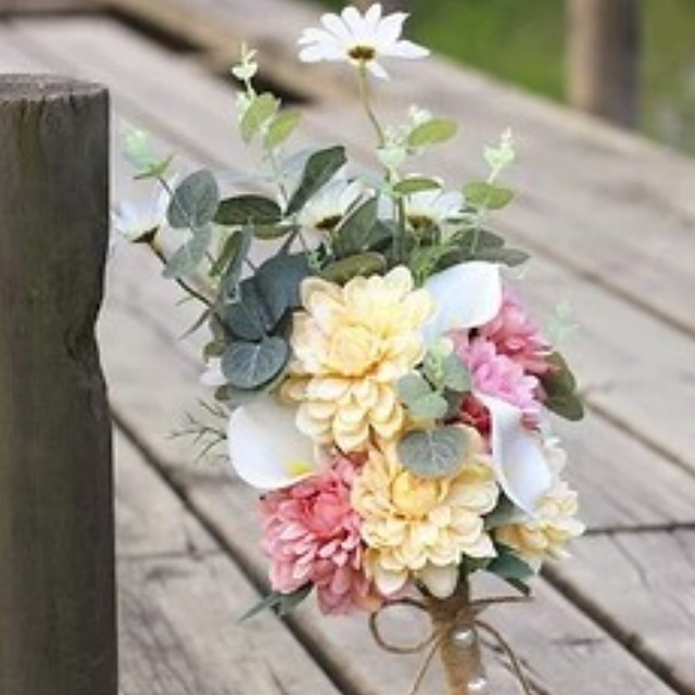 Kunstbloemen 1 Tak Bruidsboeketten Chrysant Bloemen voor op tafel