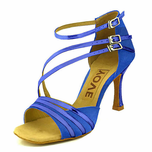 Per donna Scarpe per balli latini Scarpe per salsa Sandali Tacchi Fibbia Nastro Tacco su misura Per donna Scarpe per balli latini Scarpe per salsa Sandali Tacchi Fibbia Nastro Tacco su misura