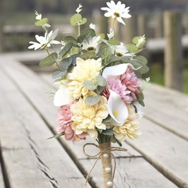 Kunstbloemen 1 Tak Bruidsboeketten Chrysant Bloemen voor op tafel