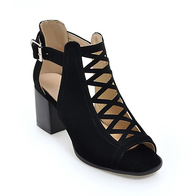 block heel open toe booties