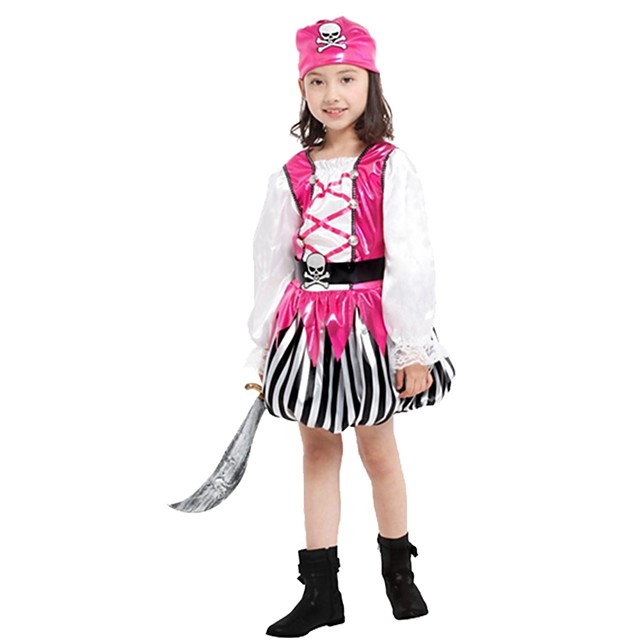 girls NEW red black PIRATE HALLOWEEN COSTUME DRESS sleeveless LACE SKIRT XL TEEN