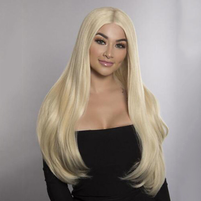 perruque cheveux long blond