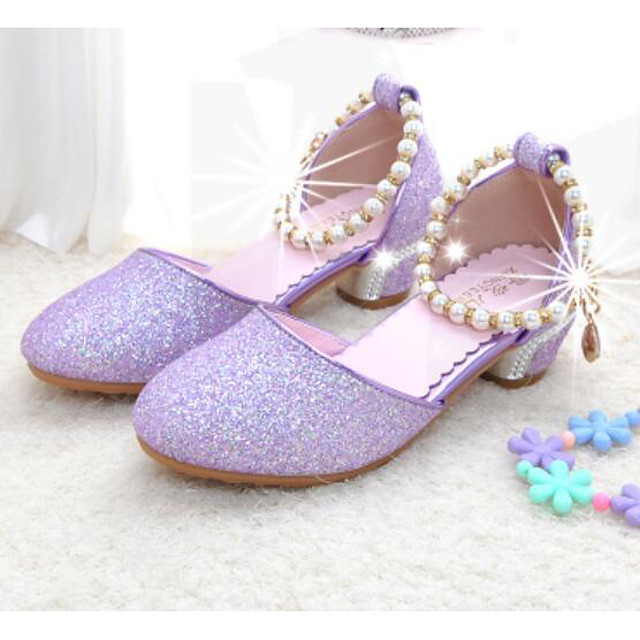 purple flower girl shoes