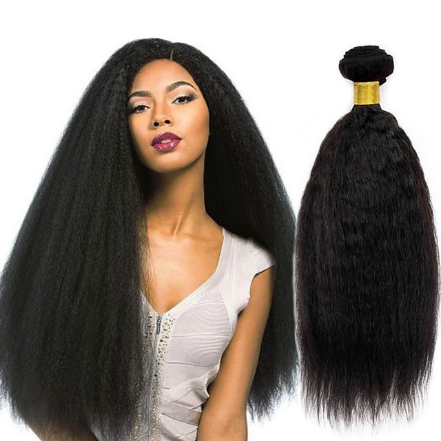 Lot de 3 Cheveux  P ruviens Droit Yaki Cheveux  Naturel 