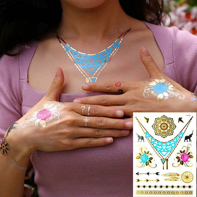 3 Pcs Valiaikaiset Tatuoinnit Ekologinen Uusi Malli Bodi Brachium Ranne Water Transfer Tarra Metallinen Metallikorut Tatuoinnit Tarratyyppiset Tilapaiset Tatuoinnit 6862391 2021 Hintaan 7 69