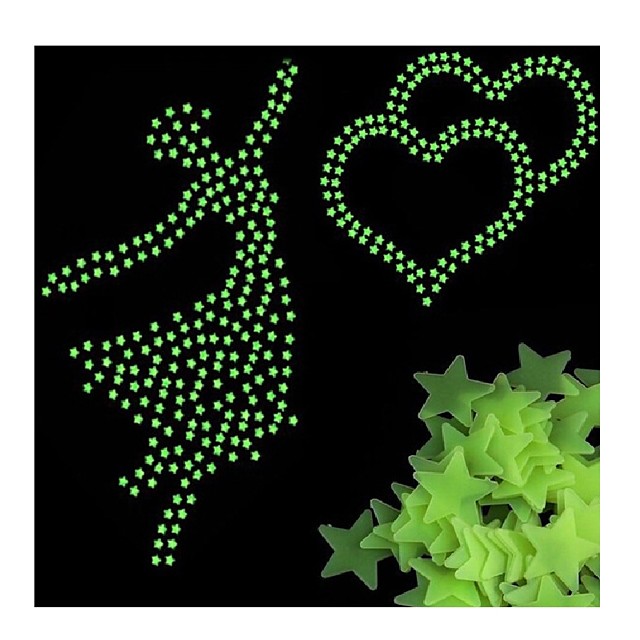 100pcs sac brillent dans les jouets  sombres autocollants 