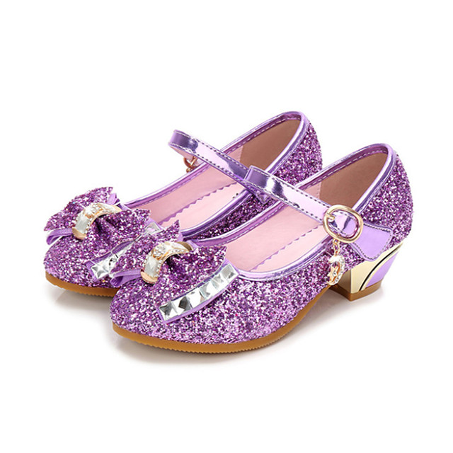 purple flower girl shoes