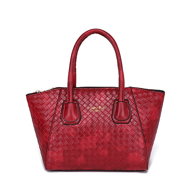 Women's Zipper Bag Set Bag Sets PU(Polyurethane) Solid Color 6 Pieces ...