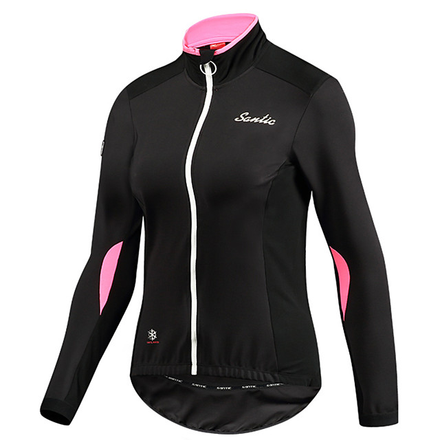 SANTIC Femme Veste Velo Cyclisme Vélo Hauts / Top Chaud Coupe Vent