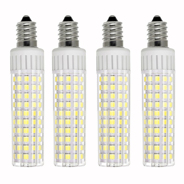 4pcs 8.5 W 1105 lm E12 LED Corn Lights T 125 LED Beads SMD 2835 Warm White/Cold White 110 V,CoolWhite 