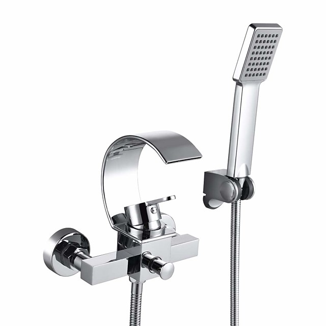 EUB Bathroom Mixer Tap Faucet Square Shower Control Valve Chrome Wall Mounted